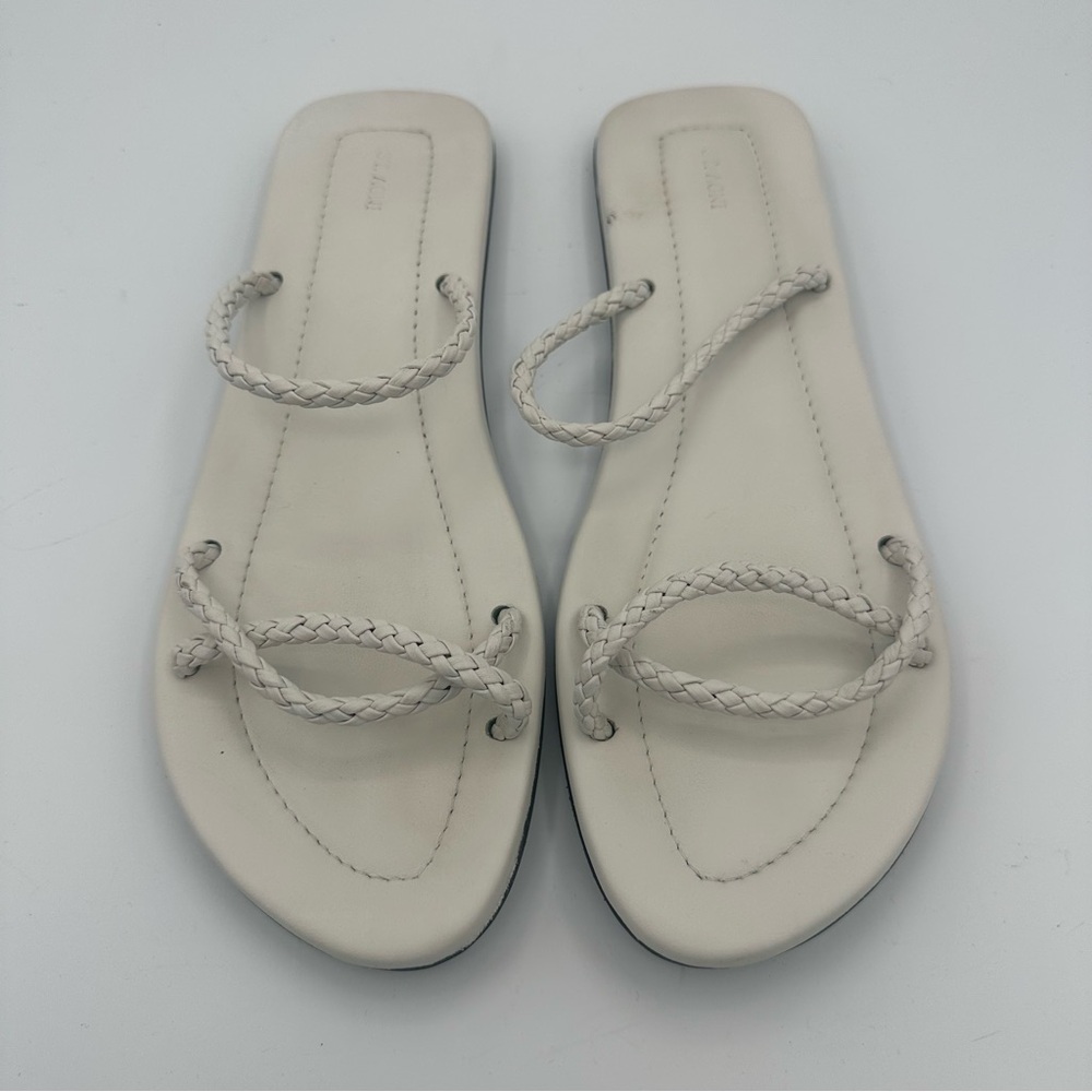 St. Agni Woven Rope Slide in Off White - Picture 3 of 5